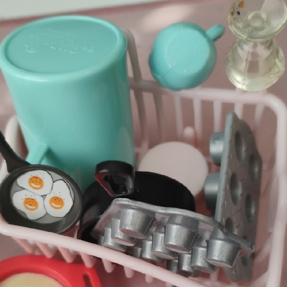 Barbie Kitchen & Food Playset - Pink, Teal, White - Picture 2 of 11